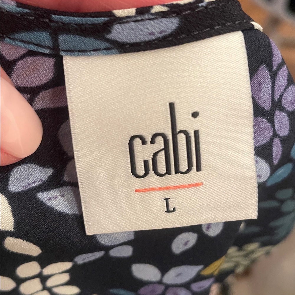 Cabi blue floral Cinco shift dress style 5619 sz L - Picture 5 of 6